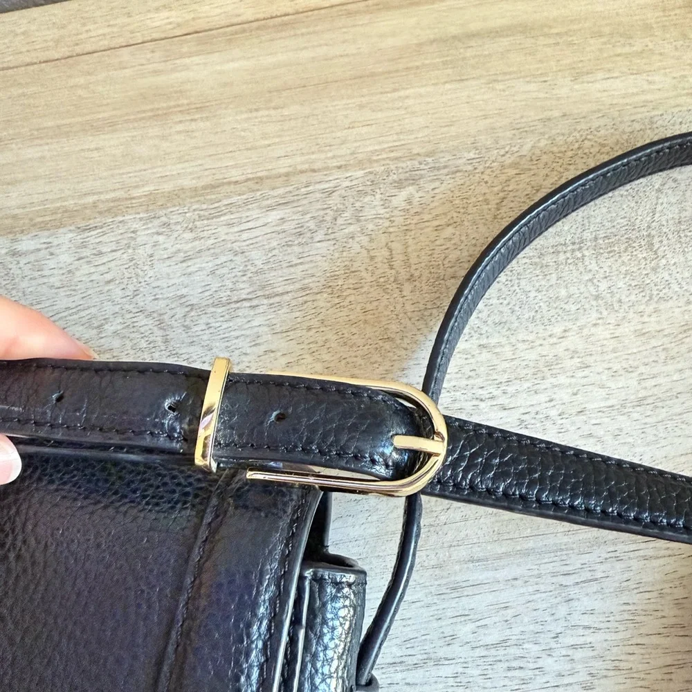 Tory Burch Serif T Leather Saddle Bag